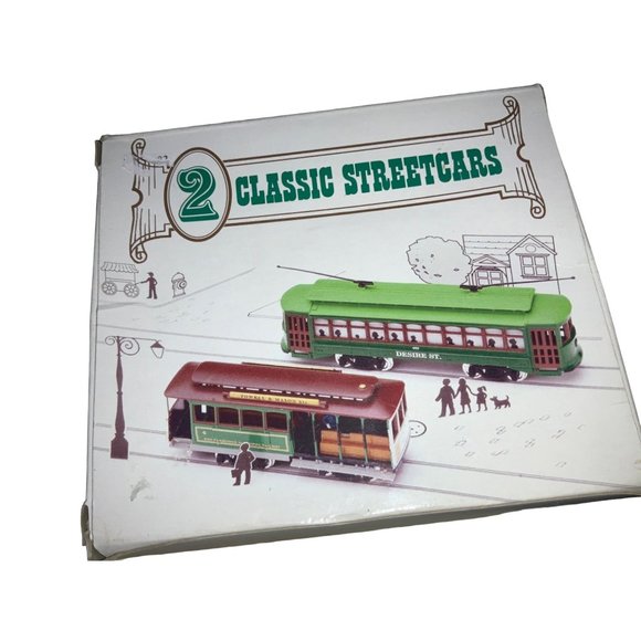 HO scale, Classic Streetcars Toy w/Orig Box, 2 Cars-Desire St Powell & Mason ST. - Picture 1 of 16